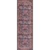 SAFAVIEH Washable Rug Tucson Collection – 8′ x 10′, Rust & Green, Slip Resistant & Easy to Clean, Ideal for Living Room, Bedroom, Dining Space (TSN114P)(Rust/Green)