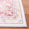 SAFAVIEH Washable Rug Tucson Collection – 9′ x 12′, Red & Beige, Slip Resistant & Easy to Clean, Ideal for Living Room, Bedroom, Dining Space (TSN107Q)(Beige/Rust)