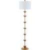 Safavieh FLL4003A Lighting Collection Landen Leaf 63.5″ Antique Gold Floor Lamp, Metal