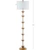 Safavieh FLL4003A Lighting Collection Landen Leaf 63.5″ Antique Gold Floor Lamp, Metal