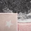 SAFAVIEH Carousel Kids Collection Area Rug – 5’3″ x 7’6″, Light Grey & White, Non-Shedding & Easy Care, Ideal for High Traffic Areas for Boys & Girls in Playroom, Nursery, Bedroom (CRK135F)(Pink/Grey)