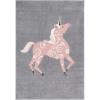 SAFAVIEH Carousel Kids Collection Area Rug – 5’3″ x 7’6″, Pink & Ivory, Non-Shedding & Easy Care, Ideal for High Traffic Areas for Boys & Girls in Playroom, Nursery, Bedroom (CRK163P)(Grey/Pink)