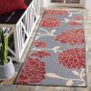 SAFAVIEH Courtyard Collection 8′ x 10′ Anthracite / Red CY7321 Indoor/ Outdoor Waterproof Easy Cleaning Patio Backyard Mudroom Area Rug(Anthracite/Red)