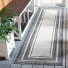 SAFAVIEH Courtyard Collection 8′ x 10′ Natural / Black CY8475 Indoor/ Outdoor Patio Backyard Mudroom Area Rug(Ivory/Black)