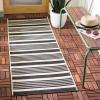 SAFAVIEH Courtyard Collection 8′ x 11′ Beige/Sweet Pea CY6062 Stripe Indoor/ Outdoor Waterproof Easy-Cleaning Patio Backyard Mudroom Area-Rug(Black/Bone)