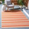 SAFAVIEH Courtyard Collection 8′ x 11′ Beige/Sweet Pea CY6062 Stripe Indoor/ Outdoor Waterproof Easy-Cleaning Patio Backyard Mudroom Area-Rug(Brown / Bone)