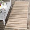 SAFAVIEH Courtyard Collection 8′ x 11′ Beige/Sweet Pea CY6062 Stripe Indoor/ Outdoor Waterproof Easy-Cleaning Patio Backyard Mudroom Area-Rug(Brown/Bone)