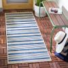 SAFAVIEH Courtyard Collection 8′ x 11′ Beige/Sweet Pea CY6062 Stripe Indoor/ Outdoor Waterproof Easy-Cleaning Patio Backyard Mudroom Area-Rug(Navy/Beige)