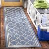 SAFAVIEH Courtyard Collection 8′ x 11′ Navy/Beige CY6918 Trellis Indoor/ Outdoor Splashproof Easy Scrubbing Patio Backyard Mudroom Area Rug(Blue/Beige)