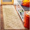 SAFAVIEH Courtyard Collection 8′ x 11′ Navy/Beige CY6918 Trellis Indoor/ Outdoor Splashproof Easy Scrubbing Patio Backyard Mudroom Area Rug(Brown/Bone)