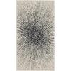 SAFAVIEH Evoke Collection 5’1″ x 7’6″ Fuchsia/Cream EVK228R Abstract Burst Non-Shedding Living Room Bedroom Area Rug(Black/Ivory)
