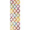 SAFAVIEH Kids Shag Collection Accent Rug – 4′ x 6′, Ivory & Multi, Rainbow Trellis Design, Non-Shedding & Easy Care, 2-inch Thick Ideal for High Traffic Areas in Foyer, Living Room, Bedroom (SGK569A)(Ivory/Multi)