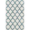 SAFAVIEH Kids Shag Collection Accent Rug – 4′ x 6′, Ivory & Multi, Rainbow Trellis Design, Non-Shedding & Easy Care, 2-inch Thick Ideal for High Traffic Areas in Foyer, Living Room, Bedroom (SGK569A)(Ivory/Blue)