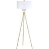 SAFAVIEH Lighting Collection – Enrica Brass Gold Tripod Leg 66-Inch Floor Lamp, Contemporary Sculptural Design (FLL4008A)