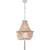 SAFAVIEH Lighting Collection – Lush Kristi Cream Beaded Boho Farmhouse 3-Light Pendant Chandelier with Tassel, Adjustable Hanging Ceiling Light (LIT4477B)(Blush)