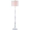 SAFAVIEH Lighting Collection Bessie Farmhouse Candlestick, Metal, White 62-inch Living Room Bedroom Home Office Standing Floor Lamp (LED Bulb Included)