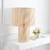 SAFAVIEH Lighting Collection Elara Rattan Natural 25-inch Table Lamp (LED Bulb Included)(Natural)