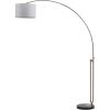SAFAVIEH Lighting Collection Polaris Contemporary Modern Farmhouse Antique Brass/ Black 84-inch Living Room Bedroom Home Office Arc Floor Lamp (LED Bulb Included)