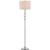 SAFAVIEH Lighting Collection Riga Clear Crystal/ Chrome 60-inch Living Room Bedroom Home Office Standing Floor Lamp (LED Bulb Included)