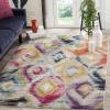 SAFAVIEH Monaco Collection Area Rug – 5’1″ x 7’7″, Multi, Ogee Trellis Watercolor Distressed Design, Non-Shedding & Easy Care, Ideal for High Traffic Areas in Living Room, Bedroom (MNC242F)(Multi Color)