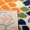SAFAVIEH Washable Rug Outdoor Cabana Collection – 5’3″ x 7’7″, Ivory & Orange, Non-Shedding & Easy to Clean, Ideal for Patio, Backyard, Mudroom (CBN391A)(Ivory/Orange)