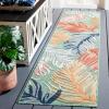 SAFAVIEH Washable Rug Outdoor Cabana Collection – 8′ x 10′, Black & Rust, Non-Shedding & Easy to Clean, Ideal for Patio, Backyard, Mudroom (CBN445H)(Green/Rust)