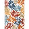 SAFAVIEH Washable Rug Outdoor Cabana Collection – 8′ x 10′, Cream & Red, Non-Shedding & Easy to Clean, Ideal for Patio, Backyard, Mudroom (CBN814A)(Creme/Red)