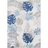 SAFAVIEH Washable Rug Outdoor Cabana Collection – 8′ x 10′, Cream & Red, Non-Shedding & Easy to Clean, Ideal for Patio, Backyard, Mudroom (CBN831A)(Grey/Blue)