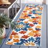 SAFAVIEH Washable Rug Outdoor Cabana Collection – 9′ x 12′, Grey & Blue, Non-Shedding & Easy to Clean, Ideal for Patio, Backyard, Mudroom (CBN800F)(Creme/Red)