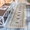 SAFAVIEH Washable Rug Outdoor Veranda Collection – 9′ x 12′, Ivory & Charcoal, Non-Shedding & Easy to Clean, Ideal for Patio, Backyard, Mudroom (VER099-3435)(Ivory/Slate)