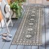 SAFAVIEH Washable Rug Outdoor Veranda Collection – 9′ x 12′, Ivory & Charcoal, Non-Shedding & Easy to Clean, Ideal for Patio, Backyard, Mudroom (VER099-3435)(Ivory/Grey)