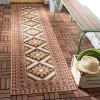 SAFAVIEH Washable Rug Outdoor Veranda Collection – 9′ x 12′, Ivory & Charcoal, Non-Shedding & Easy to Clean, Ideal for Patio, Backyard, Mudroom (VER099-3435)(Red/Natural)