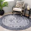 SAFAVIEH Washable Rug Tucson Collection – 6′ x 9′, Dark Sage & Ivory, Slip Resistant & Easy to Clean, Ideal for Living Room, Bedroom, Dining Space (TSN102F)(Grey)