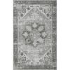 SAFAVIEH Washable Rug Tucson Collection – 6′ x 9′, Dark Sage & Ivory, Slip Resistant & Easy to Clean, Ideal for Living Room, Bedroom, Dining Space (TSN102F)(Dark Sage/Ivory)