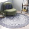 SAFAVIEH Washable Rug Tucson Collection – 6′ x 9′, Dark Sage & Ivory, Slip Resistant & Easy to Clean, Ideal for Living Room, Bedroom, Dining Space (TSN102F)(Light Grey)