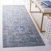 SAFAVIEH Washable Rug Tucson Collection – 8′ x 10′, Black & Grey, Slip Resistant & Easy to Clean, Ideal for Living Room, Bedroom, Dining Space (TSN190Z)(Green)