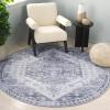 SAFAVIEH Washable Rug Tucson Collection – 8′ x 10′, Blue & Rust, Slip Resistant & Easy to Clean, Ideal for Living Room, Bedroom, Dining Space (TSN116M)(Grey/Light Grey)