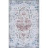 SAFAVIEH Washable Rug Tucson Collection – 8′ x 10′, Grey & Rust, Slip Resistant & Easy to Clean, Ideal for Living Room, Bedroom, Dining Space (TSN117F)(Grey/Rust)
