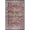 SAFAVIEH Washable Rug Tucson Collection – 8′ x 10′, Rust & Green, Slip Resistant & Easy to Clean, Ideal for Living Room, Bedroom, Dining Space (TSN114P)(Ivory/Green)