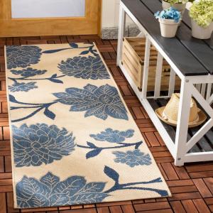 SAFAVIEH Courtyard Collection 8′ x 10′ Anthracite / Red CY7321 Indoor/ Outdoor Waterproof Easy Cleaning Patio Backyard Mudroom Area Rug(Beige/Blue)