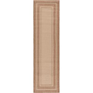 SAFAVIEH Courtyard Collection 8′ x 10′ Natural / Black CY8475 Indoor/ Outdoor Patio Backyard Mudroom Area Rug(Beige/Dark Beig)