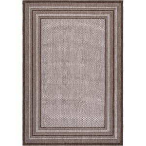 SAFAVIEH Courtyard Collection 8′ x 10′ Natural / Black CY8475 Indoor/ Outdoor Patio Backyard Mudroom Area Rug(Grey/Brown)