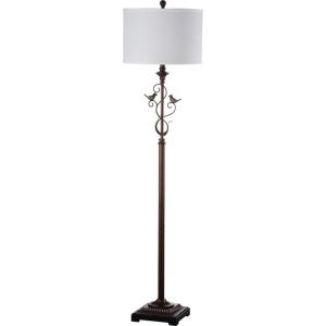 SAFAVIEH Lighting Collection Birdsong Traditional Rustic Farmhouse Oil-Rubbed Bronze 61-inch Living Room Bedroom Home Office Standing Floor Lamp (LED Bulb Included)