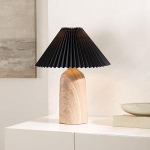 SAFAVIEH Lighting Collection Fabi Wood Resin/Black 19-inch Table Lamp (LED Bulb Included)