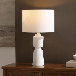 SAFAVIEH Lighting Collection NICI Brown Resin 23-inch Table Lamp for Bedroom, Living Room, Home Office, Desk, Nightstand (LED Bulb Included)(White)
