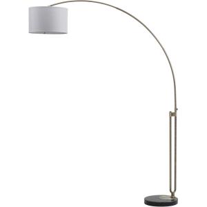 SAFAVIEH Lighting Collection Polaris Contemporary Modern Farmhouse Antique Brass/ Black 84-inch Living Room Bedroom Home Office Arc Floor Lamp (LED Bulb Included)