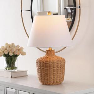 SAFAVIEH Lighting Collection Saolia Natural 22-inch Table Lamp (LED Bulb Included)