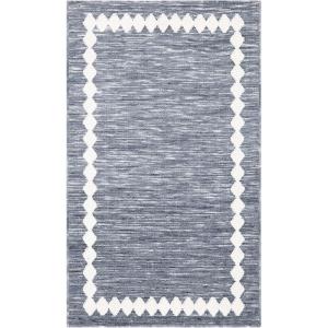 SAFAVIEH Washable Rug Easy Care Collection – 5′ x 8′, Grey & Ivory, Easy to Clean, Ideal for Living Room, Bedroom, Dining Space (ECR110F)(Grey/Ivory)