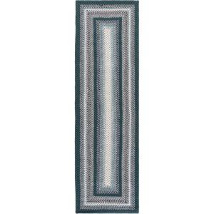 SAFAVIEH Washable Rug Outdoor Braided Collection – 5′ x 8′ Oval, Multi, Handmade & Reversible, Non-Shedding & Easy to Clean, Ideal for Patio, Backyard, Mudroom (BRD308A)(Teal/Multi)