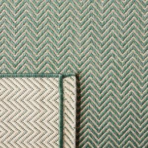 SAFAVIEH Washable Rug Outdoor Courtyard Collection – 10′ Square, Black & Beige, Non-Shedding & Easy Cleaning, Ideal for Patio, Backyard, Mudroom (CY8022-36621)(Dark Green/Beige)